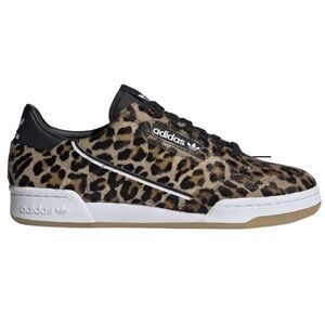 adidas Originals Continental 80 Leopard Print Pony Hair Mens size 9.5 NEW! RARE!